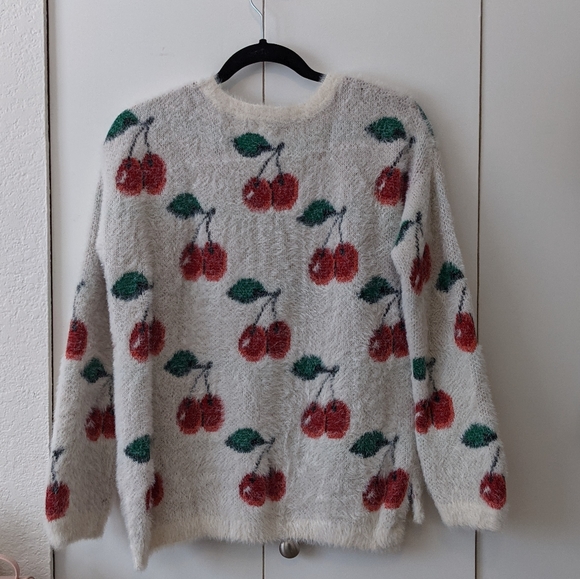Fuzzy Cherry Sweater - Picture 3 of 4